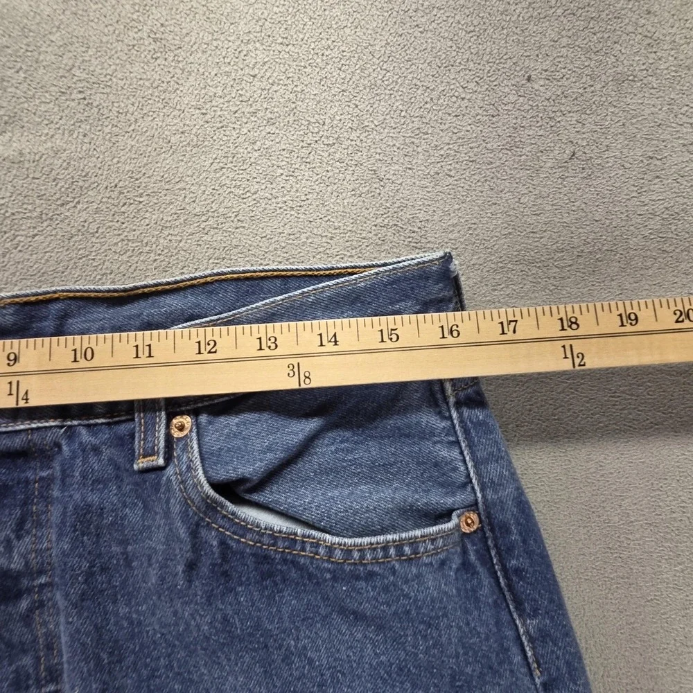 VTG Levis 501 Jeans Mens Blue Medium Wash Regular Straight Button Fly Fits 32x30